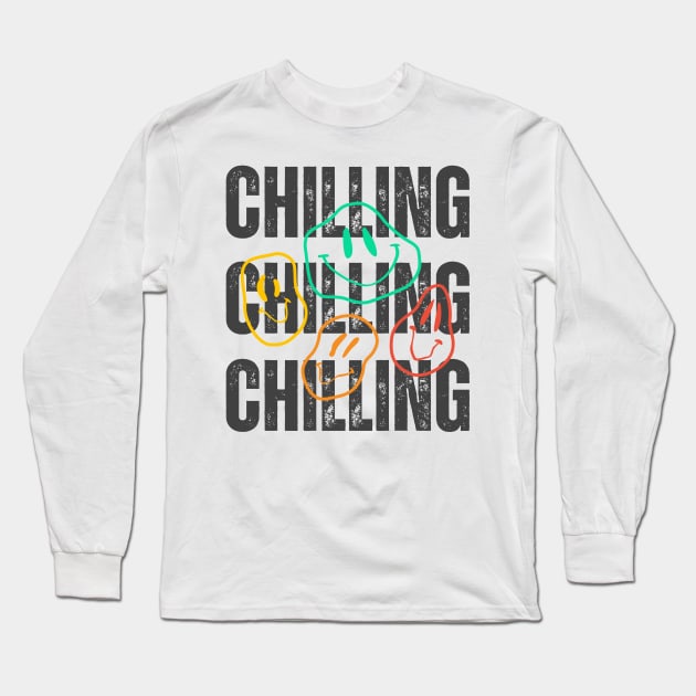 Chilling Long Sleeve T-Shirt by Ckrispy